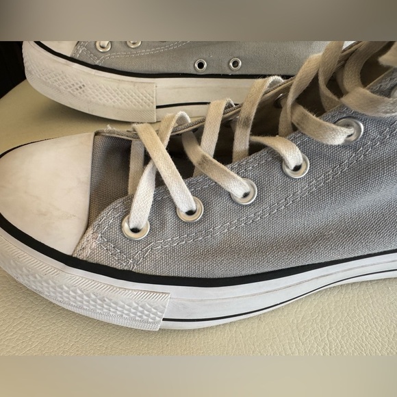 Converse Chuck Taylor All Star Grey Women's High-Top Sneakers Size 8 - Picture 7 of 9